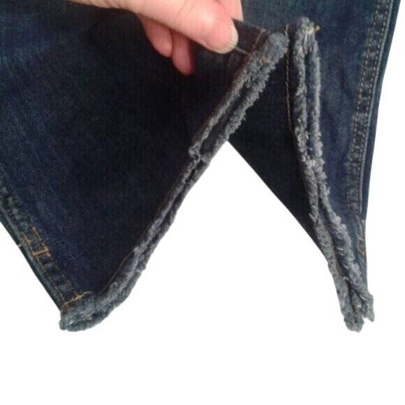 Old Navy Size 16 Jeans Boys Straight Leg Built-In Tough Raw Hem Distressed NEW - Picture 8 of 13